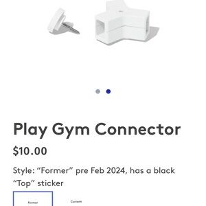 Lovevery White Play Gym Connector. Top to play mat/ play gym